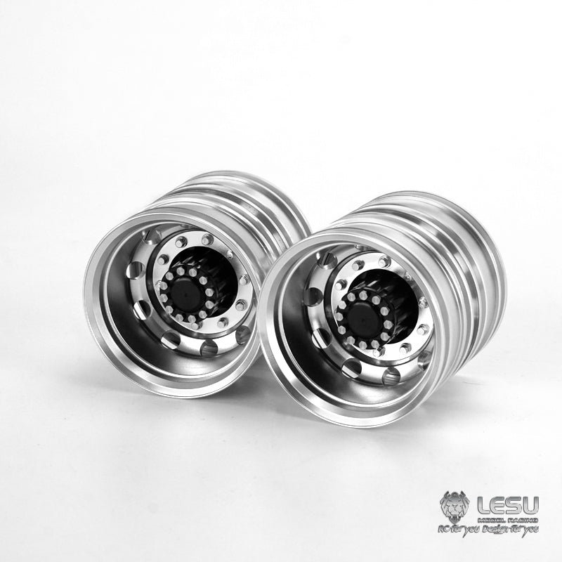 1/14 RC LESU Metal Rear Wheel Hub for FH12 FH16 Tractor Truck Axle Hex Car Model Replacements Accessories Spare Parts