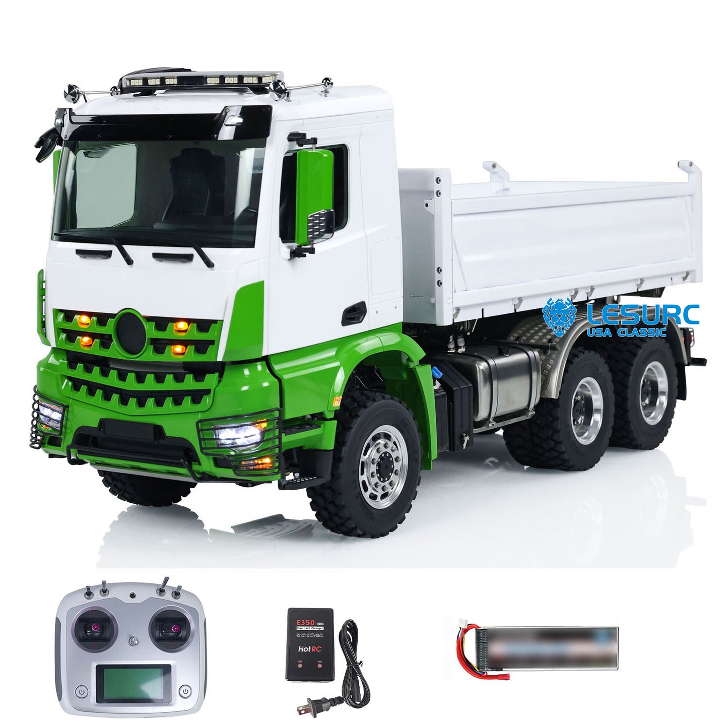 LESU 1/14 6*6 3-way Metal RC Hydraulic Dump Radio Control Tipper Truck Construction Cars Model Ready To Run