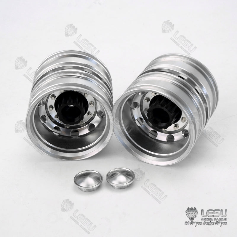 1/14 RC LESU Metal Rear Wheel Hub for FH12 FH16 Tractor Truck Axle Hex Car Model Replacements Accessories Spare Parts