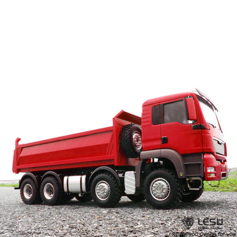 In Stock LESU 1/14 8*8 Hydraulic Painted RC Dumper Tipper For Truck Bucket Model W/ Motor ESC Servo Light Sound W/O Battery