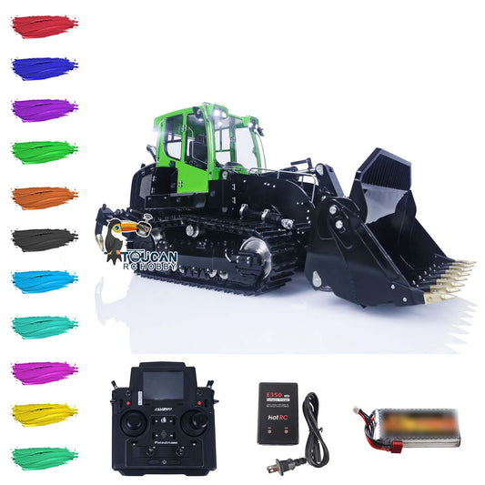 LESU 1/14 Metal RC Hydraulic Tracked Loader 636 Premium Version Remote Control Tracked Car Model With 4TH Reversing valve