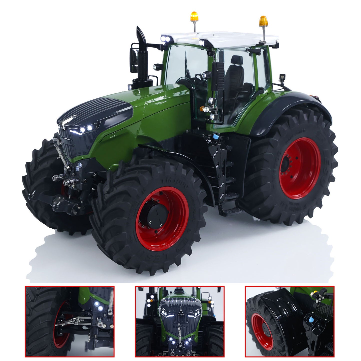 IN Stock LESU Metal 1/14 RC Tractor Truck AOUE 1050 4x4 Hydraulic Farm vehicle K500 Seedbed Pre-sowing Soil Preparation Planter Plough Light Sound