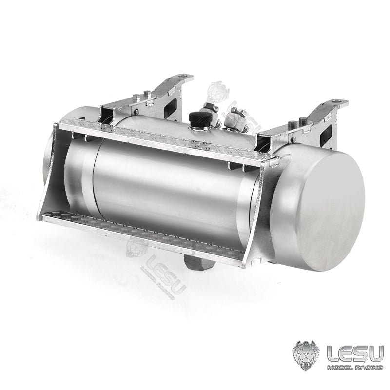 LESU Metal Round Hydraulic Tank 85MM 115MM Suitable for RC Tractor Truck Radio Controlled American Vehicles DIY Spare Parts