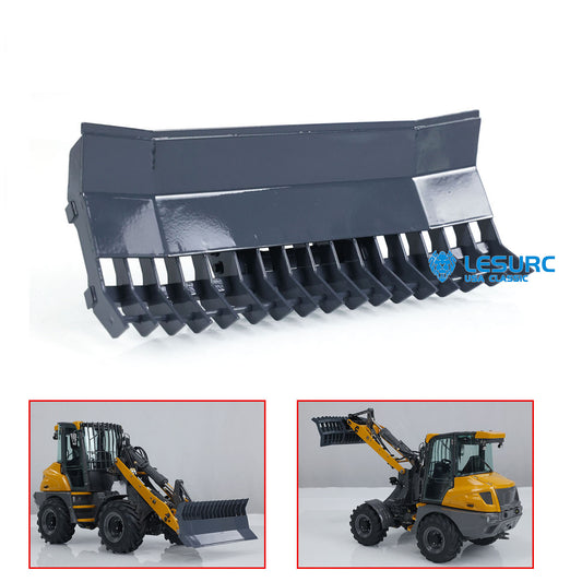 LESU Dozer Shovel Rake Bucket for 1/14 RC Hydraulic Loader AOUE MCL8 Car AT1050 RC Tractor Truck Constrcution Model