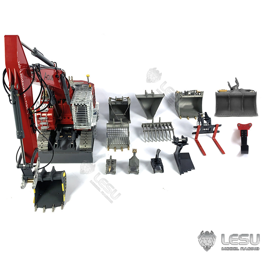 1/14 Scale LESU Unpainted Tracked Excavator Digger Aoue ET35 Hydraulic RC KIT W/ Sound Battery Light Upgrade Accessories