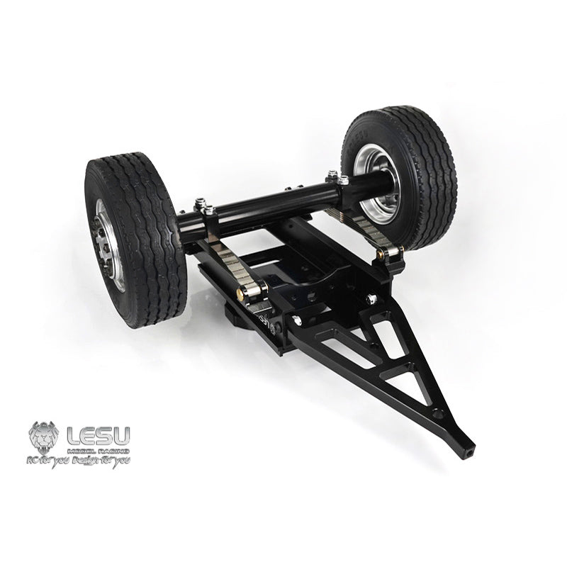 LESU Metal Tracked Trailer for 1/14 Remote Controlled Tractor Truck Upgrade Accessories of RC Truck 25.5*18.2*14CM