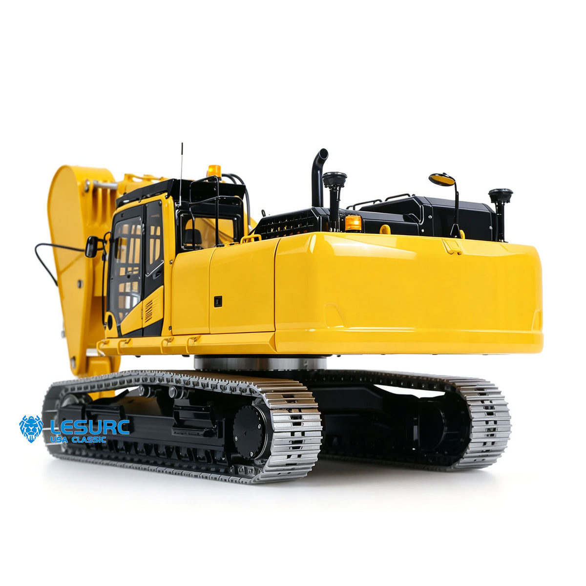 LESU PC500 1/14 RC Metal Excavator B0020 Model Hydraulic Crawler Digger with Rock Arm Light System 3CH Valve Brushless Motor ESC