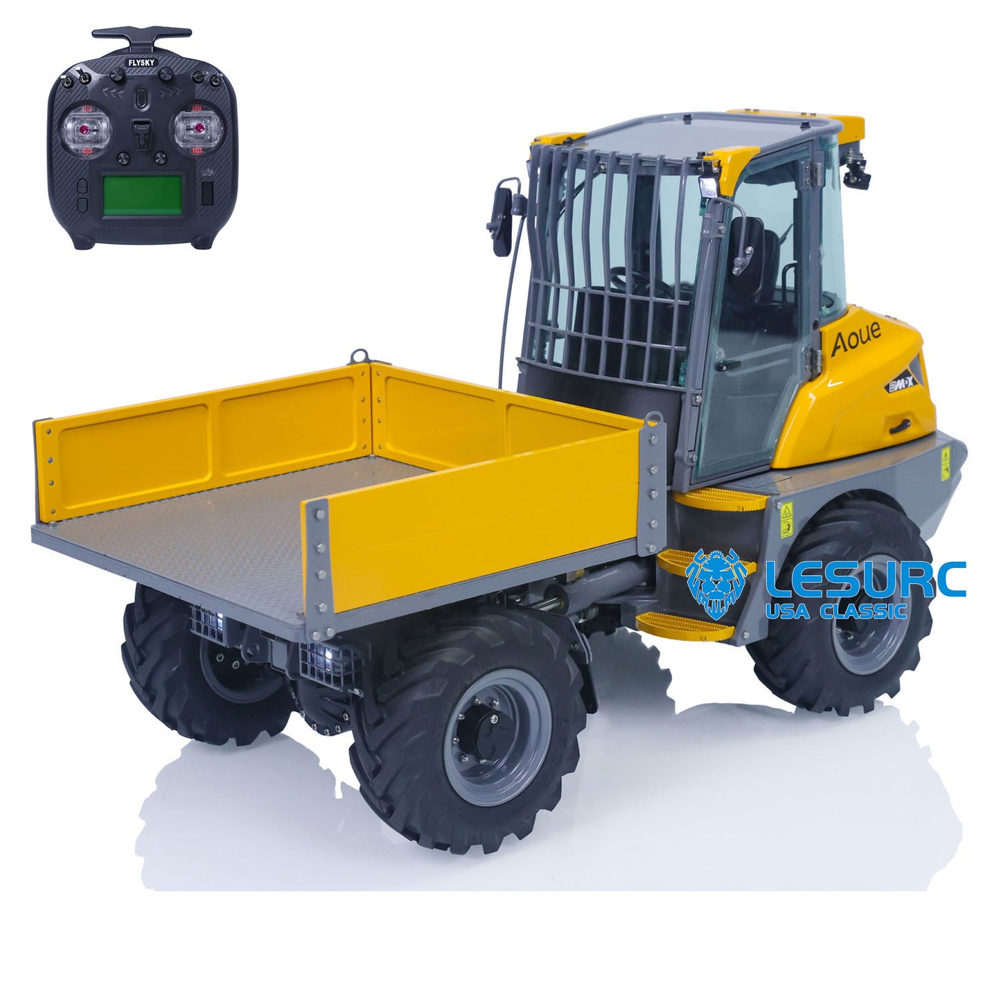 LESU Metal 4x4 1/14 RC Hydraulic Dumper Car 6MDX-B Remote Control Tipper Trucks Emulated Contruction Vehicle DIY Model