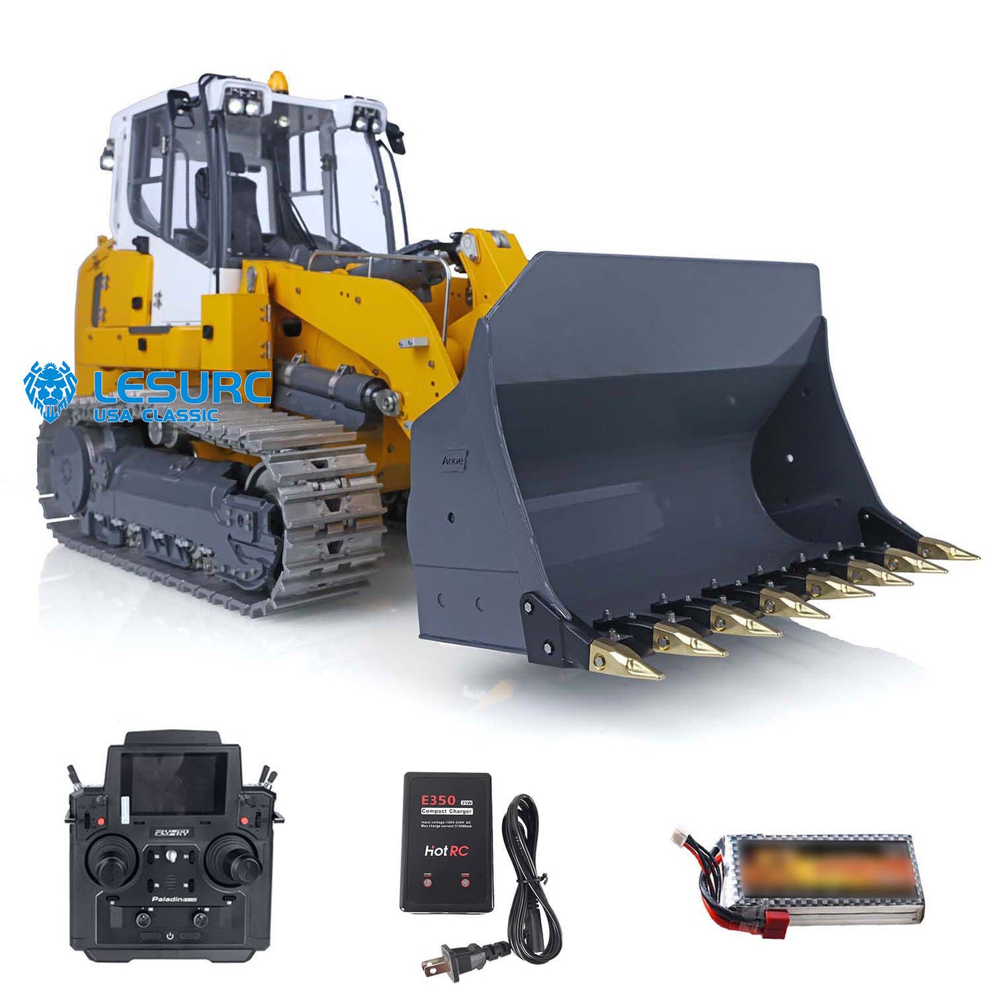 LESU LR636 1/14 Metal Hydraulic RC Wheel Loader Model with Sound Light System for Construction Vehicle Enthusiast Backyard Fun