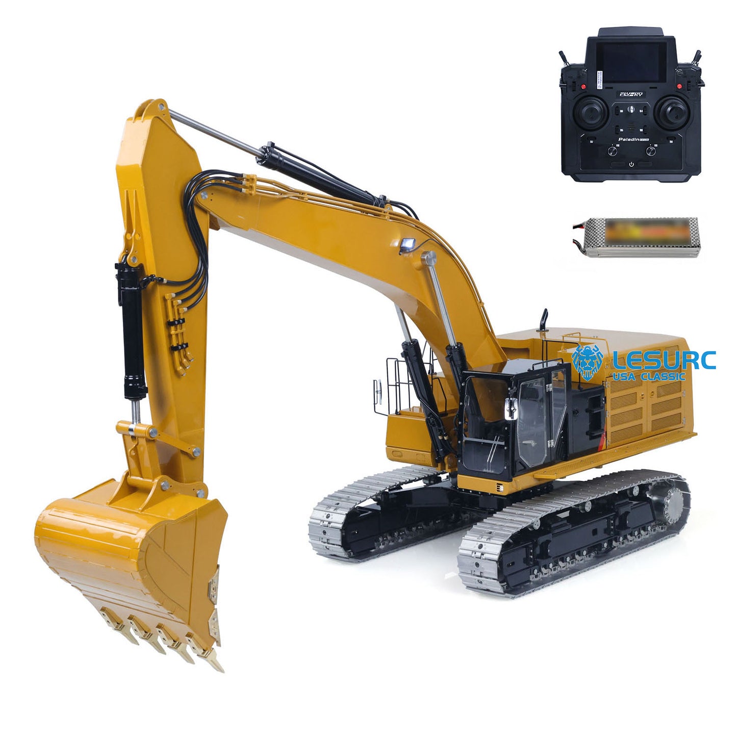 LESU C374F 1/14 Metal Hydraulic RC Excavator B0001 PNP/RTR Real Construction Truck Model with Light System for Model Enthusiast Weekend Outdoor Fun