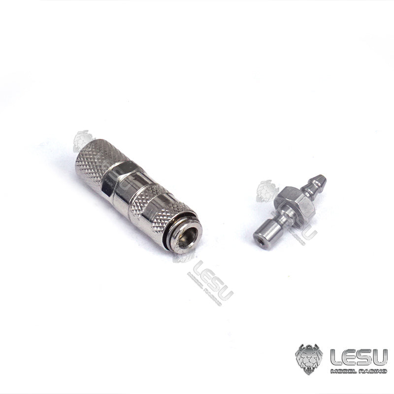 1/14 LESU Tubing Connector Metal Spare Part Suitable for 4x2.5mm 3x2mm Oil Pipe Hydraulic System RC Dumper Truck Radio Control Car