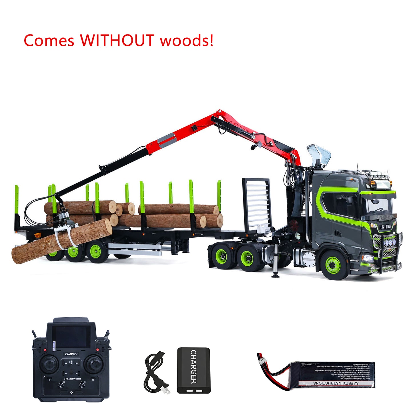 IN STOCK Toucan DIY 6X6 Metal Chassis 1/14 RC Tractor Truck 770S Hydraulic Crane Logging Trailer Emulated Vehicle Model PL18EVLite Radio Smoke