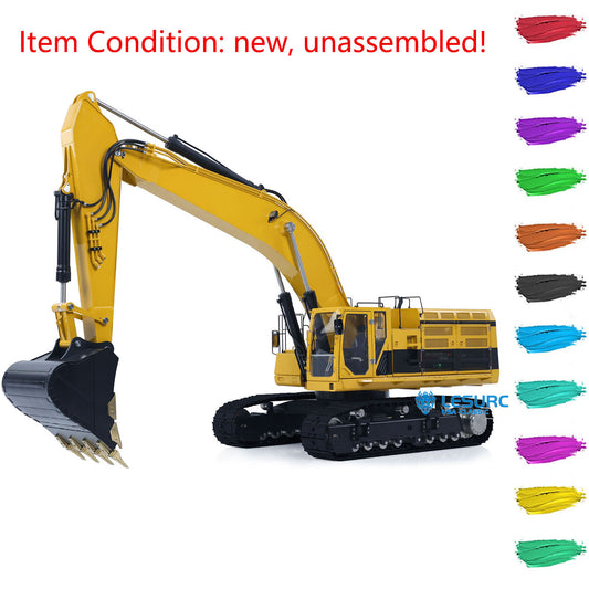 Metal LESU C374F KIT Model 1/14 Hydraulic Remote Control Heavy Excavator RC Digger 6CH Valve LCD Screen Light Pump Hobbywing ESC