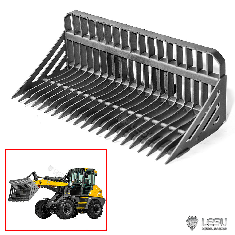 LESU 1/14 RC Loader AOUE MCL8 ST8 Remote Control Car Hydraulic Dozer Shovel Metal Sieve Shovel Rake Bucket Gripper RTR Sound Light