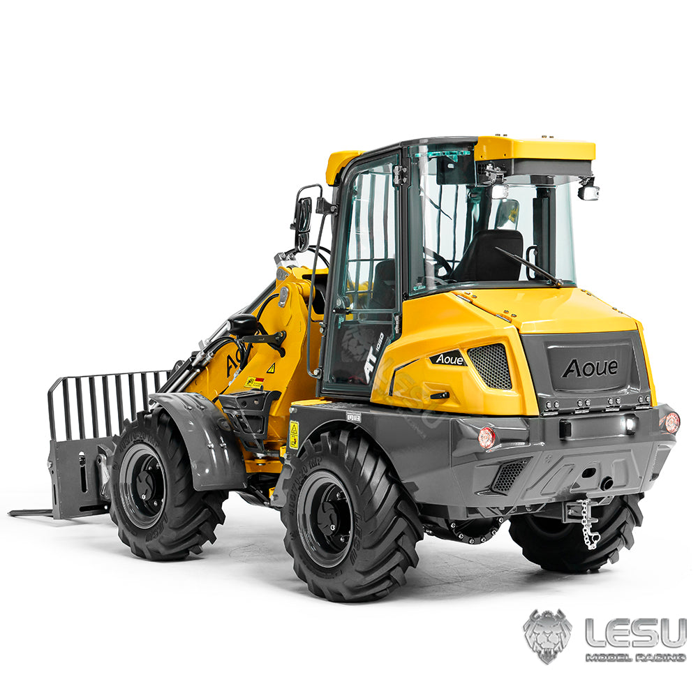 US STOCK LESU AT1050 1/14 Hydraulic RC Telescopic Arm Fork Loader Painted Assembled Car Light Sound Module Fast Shipment Teshulianjie