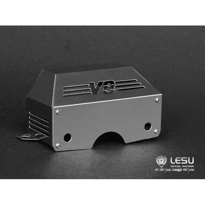 LESU Metal Gearbox Engine Cover for 1/14 Scale Remote Controlled Tractor Truck Spare Parts Replacements Accessories