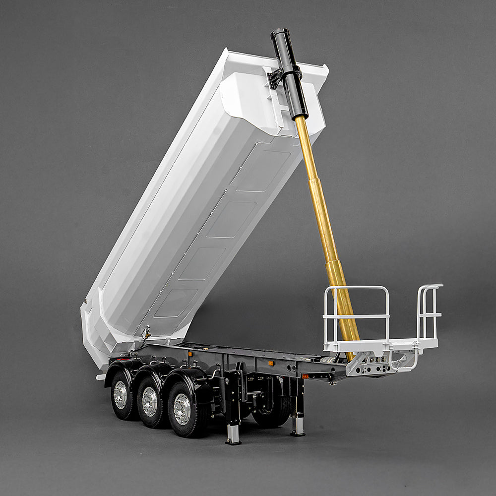 LESU 3Axles Metal 1/14 RC Hydraulic Dump Trailer for TAMIYA Tractor Truck Radio Controlled Lorry Car R620 R770S FH12 Vehicle