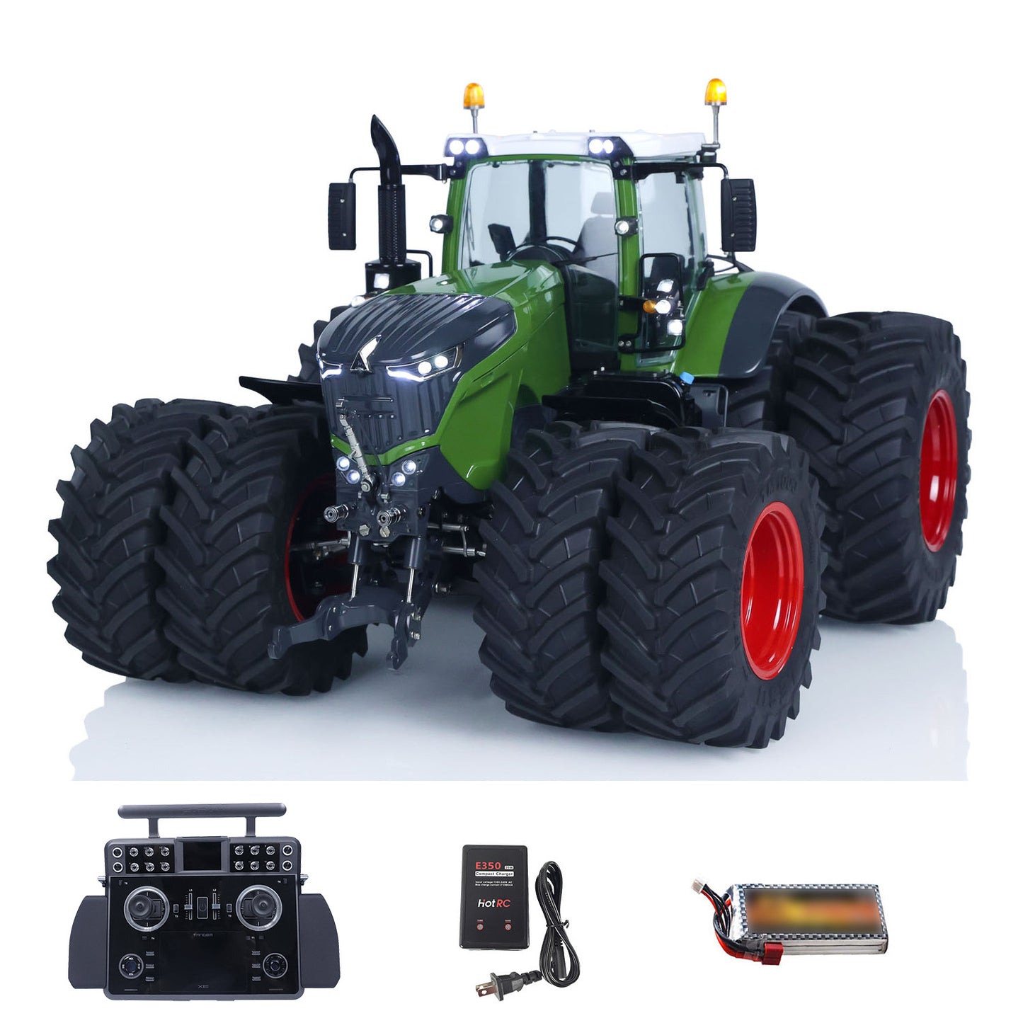 IN Stock LESU AOUE 1050 Metal 4x4 1/14 RC Tractor Truck Hydraulic Agricultural Vehicles K500 Seedbed Pre-sowing Soil Preparation Machine Frsky XE Lite