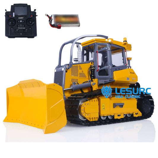 1/14 LESU Aoue 850K RC Hydraulic Dozer Black Metal Track Bulldozer Painted Assembled Hydraulic System