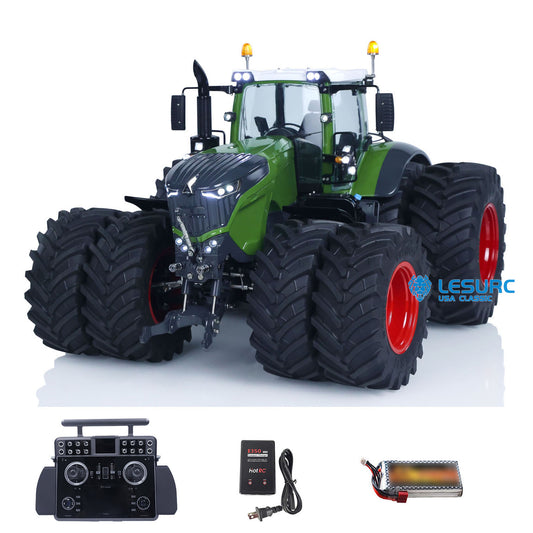 LESU AOUE 1050 Metal 4x4 1/14 RC Tractor Truck Hydraulic Agricultural Vehicles K500 Seedbed Pre-sowing Soil Preparation Machine Frsky XE Lite