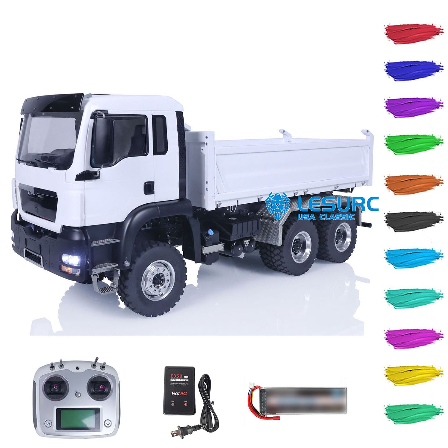 LESU Metal 1/14 RC Hydraulic Euipment Radio Control Dumper Truck RTR Tipper Emulated Car Hobby Model Optional Version