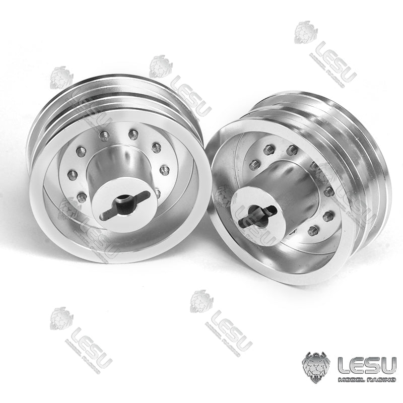 Front/Rear Wheel Tyre Wheel Hub 1 Pair for 1/14 Scale LESU Remote Controlled Hydraulic Forklift Model Car Parts DIY Truck