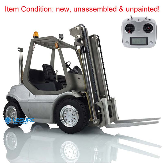 LESU RC KIT Model 1/14 Forklift Transfer Car Truck Horn Unassembled W/ Motor Servo ESC Light Sound I6S-IA10B Radio W/O Battery