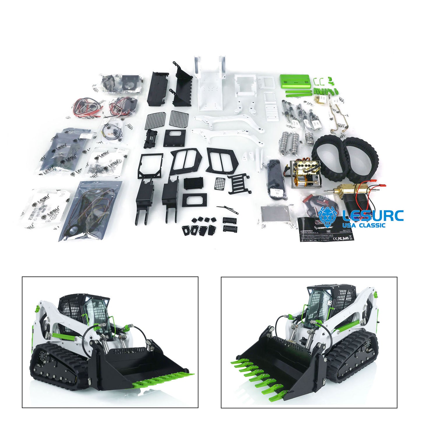 LESU Metal 1/14 Scale RC Hydraulic Loader Aoue LT5 Skid-Steer Radio Tracked Car Model Spare Parts Replacements Attachments