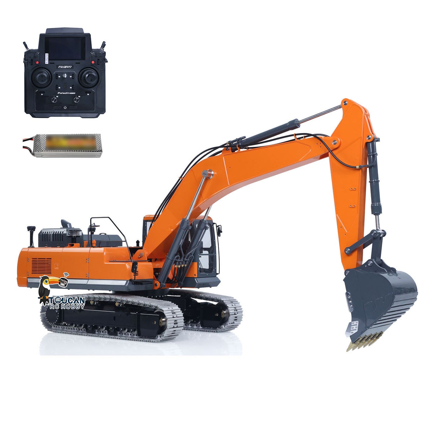 Pre-order Metal LESU 1/14 Remote Control Tracked 2Arms Hydraulic Excavator DX350LC Construction Vehicle Model With 3CH Valve Brushed Motor