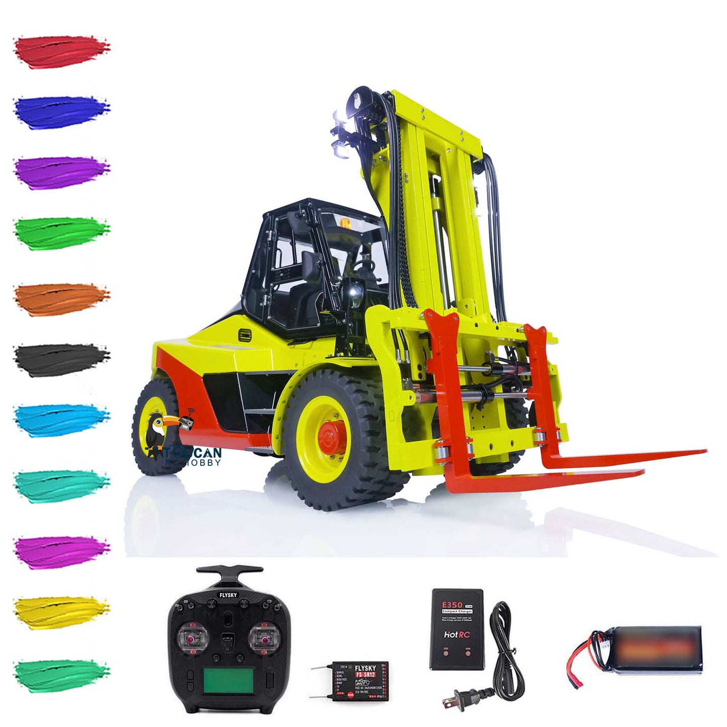LESU 1/14 Heavy RC Hydraulic Fork Lift Aoue-LD160S With ST8 Radio System SR12 Reversing E350 Charger Remote Control Vehicle Model
