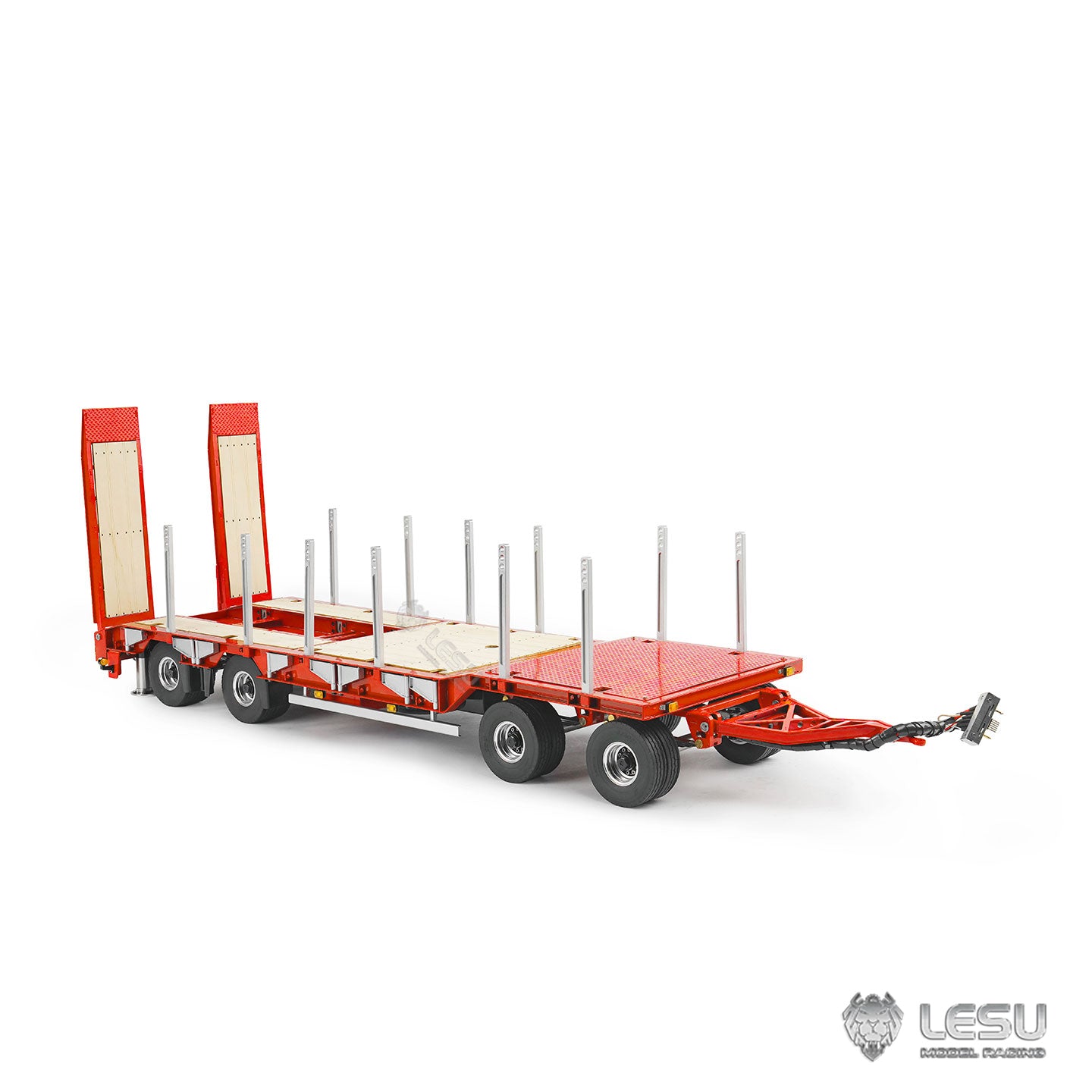 LESU 1/14 Metal Hydraulic Lifting Tailboard Trailer Rear Support Legs 2CH Valve Pump for RC Tractor Truck DIY Lorry Excavator