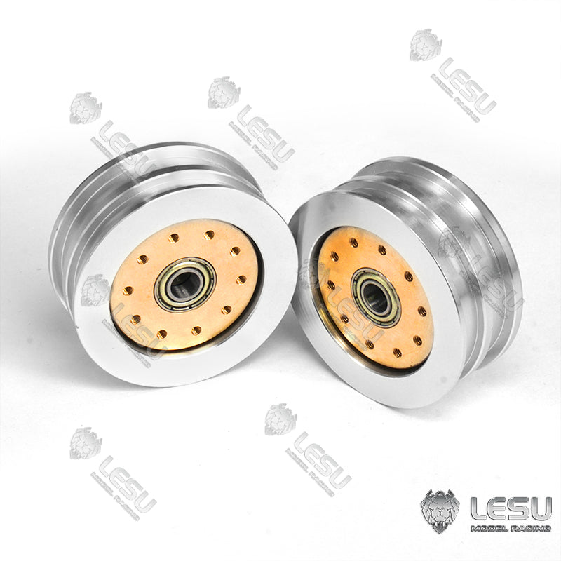 Front/Rear Wheel Tyre Wheel Hub 1 Pair for 1/14 Scale LESU Remote Controlled Hydraulic Forklift Model Car Parts DIY Truck