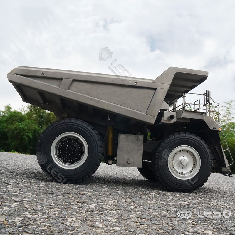 LESU 1/16 Scale Metal Hydraulic Mining Car Dumper Bogie Radio Controlled Mine Truck Aoue R100E Model Light System Motor Servo ESC