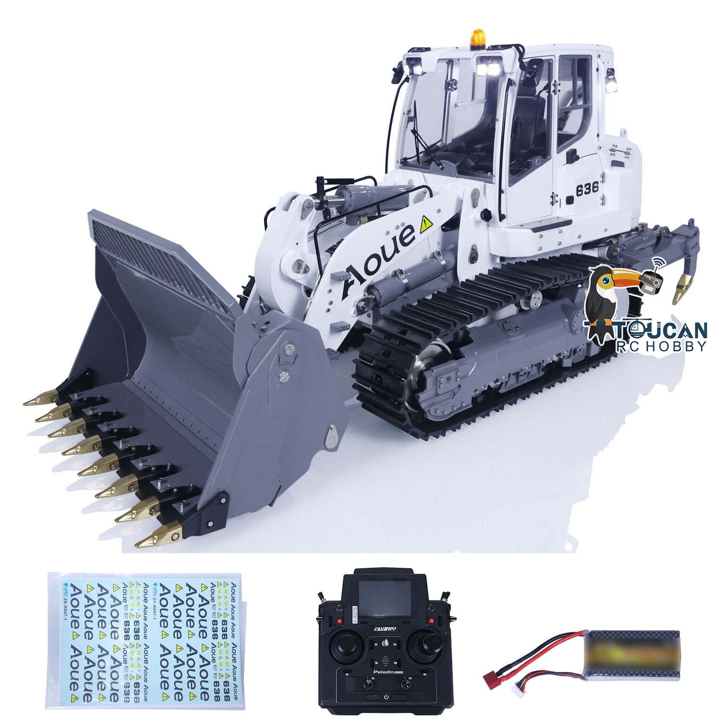 LESU 1/14 Metal Hydraulic Tracked RC Painting Loader W/ Battery PL18EV LITE Ripper Servo ESC Decals Light Sound 4CH Valve Motor