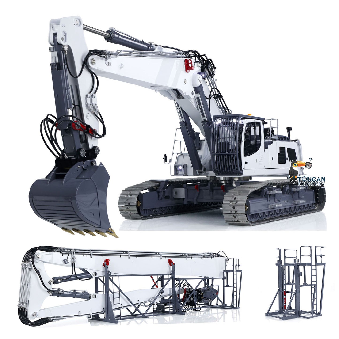 LESU Aoue 960 Demolition Digging Arm Digger 1/14 RC Full Hydraulic Excavator Engineering Vehicle Model 13CH Valve Pump Lights