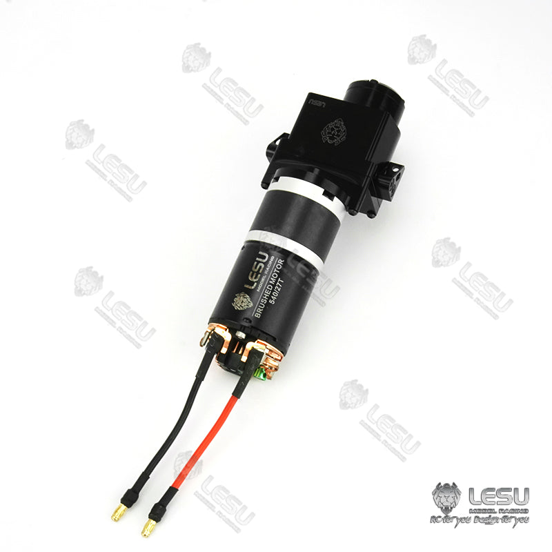 1/14 LESU 2 Speed Gearbox Transmission Transfer Case Motor for Remote Controlled Tractor Truck Parts 14:1 Planetary reducer