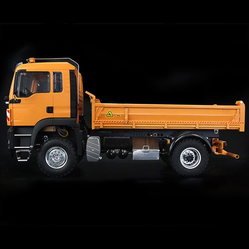 LESU 1/14 Scale Metal 4*4 Chassis TGS Hydraulic Dumper Truck Construction Vehicle Model W/ Light Sound System Motor ESC Servo