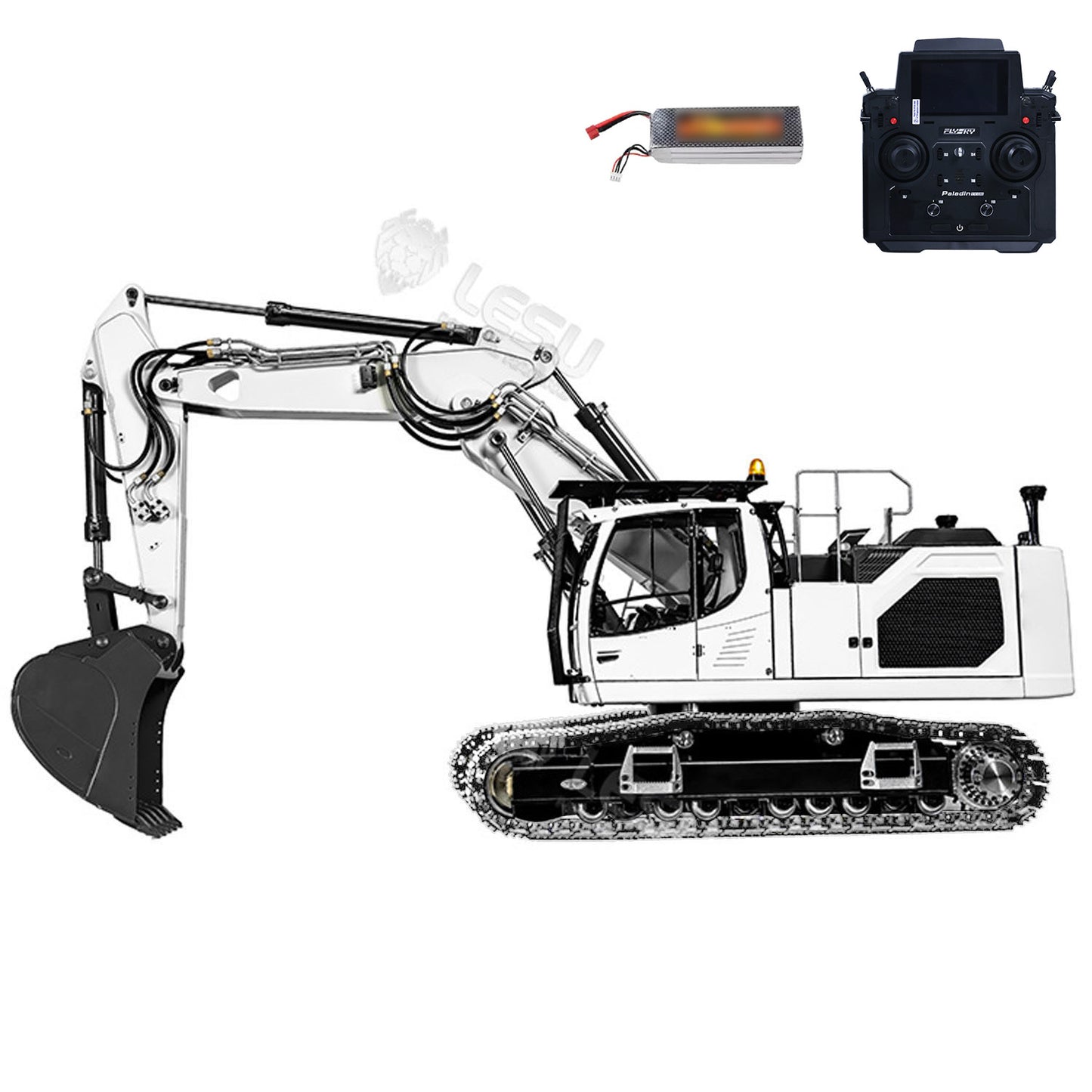 LESU LR945 Metal 1/14 3-arm RC Hydraulic Excavator Remote Control Digger Kits PNP RTR for Options Motor Servo ESC Light System