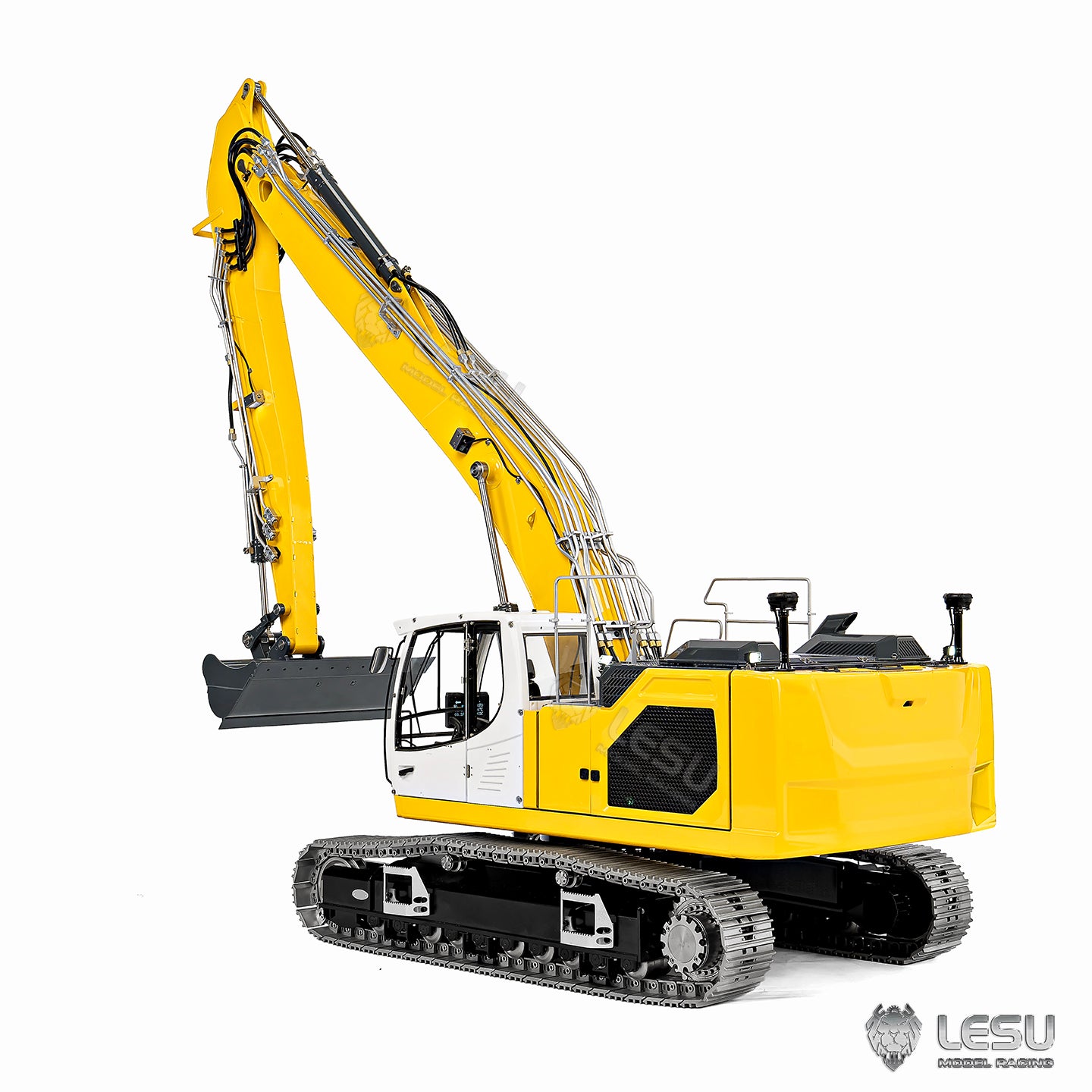 LESU AOUE LR945 1/14 RC Metal Hydraulic Tracks Excavator Long Arm Digger Model PL18EV LITE Radio System 7CH Reversing Valve