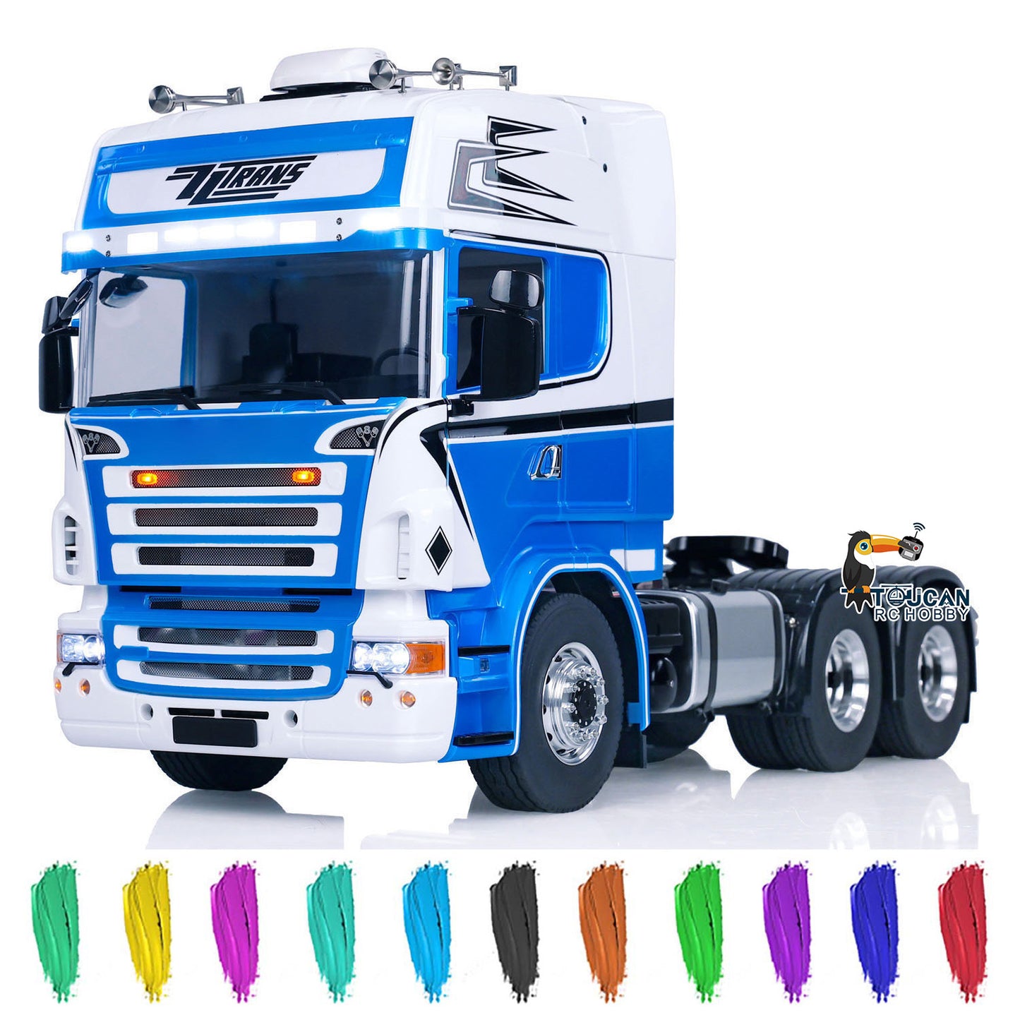 LESU 1/14 6x6 RC Tractor Truck Painted Assembled Radio Control Car Metal Chassis Hobby Model Optional Versions ESC Servo Motor