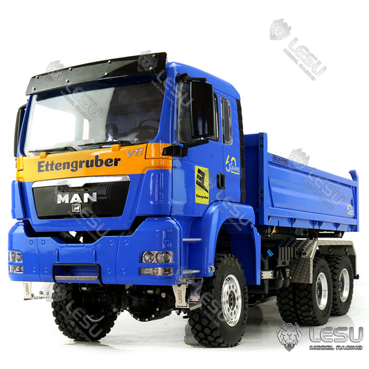 LESU 1/14 Remote Controlled TGS Three-way Transmission Dumper Truck Hydraulic Model Lights Sound System Motor ESC for MAN