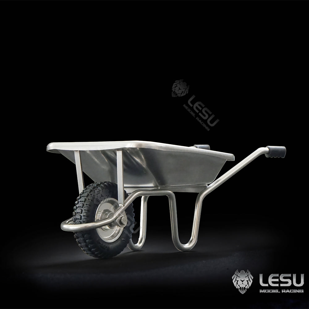 LESU Metal Simulated Round Spade Wheelbarrow Suitable for 1/14 Scale RC Engineering Vehicle Radio Control Truck DIY Cars Model