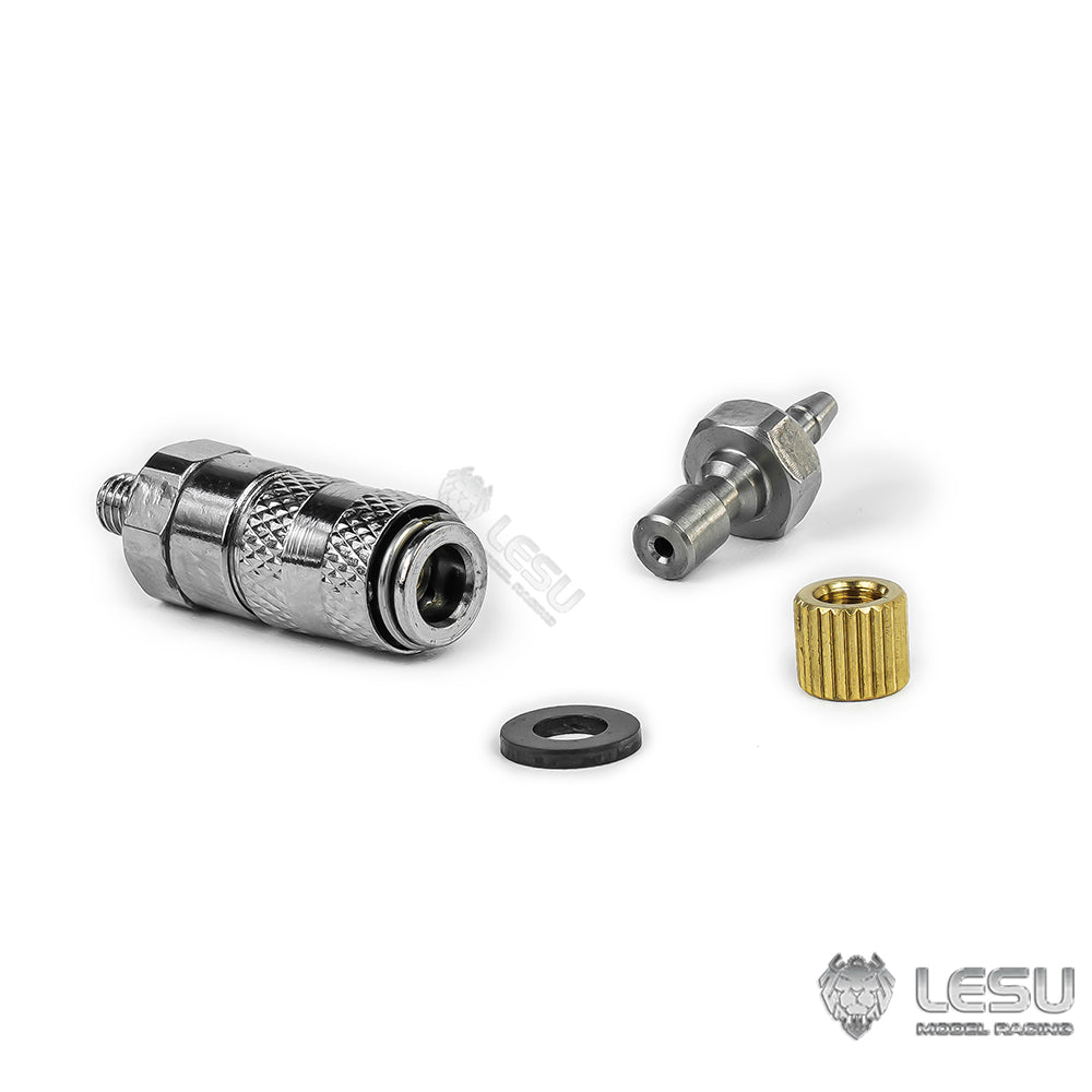 LESU Metal Quick-Release Conversion Connectors for 1/14 RC Hydraulic Truck Construction Vehicles 2x1MM Oil Tube