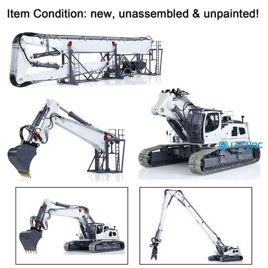 LESU LR960 KIT 1/14 RC Full Hydraulic Excavator Demolition Digging Arm DIY Model Emulated Construction Vehicle Unpainted Unassembled