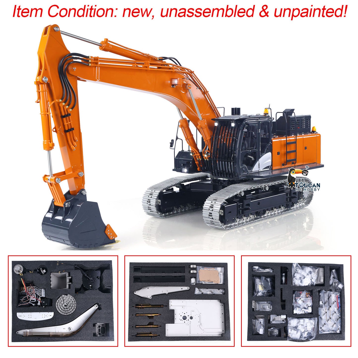 New Released! LESU 1/14 Aoue ZX490 Metal Hydraulic RC Excavator 2Arms 490 Remote Control Digger 6CH Valve