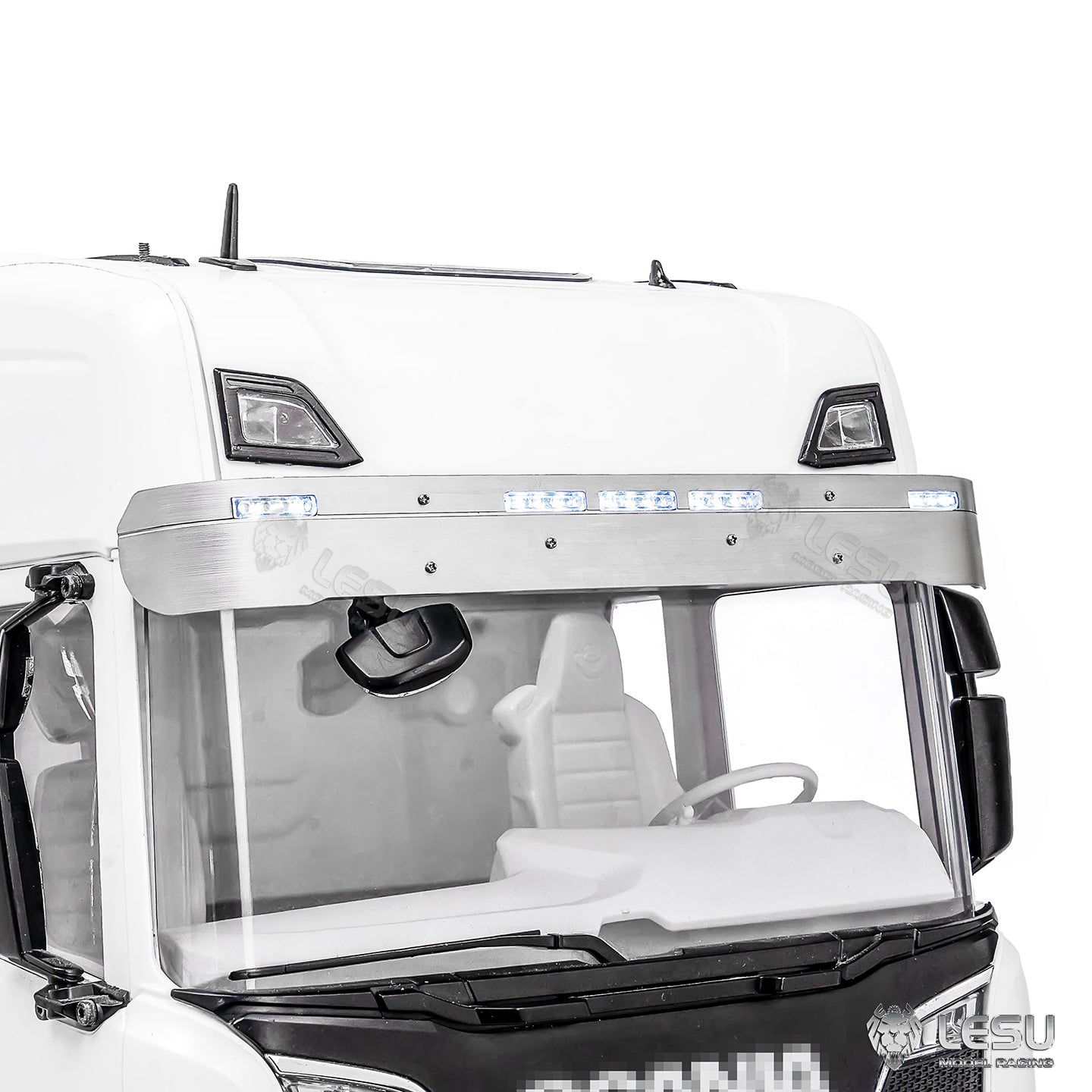 Metal Sun Visor 3V LED Spotlight Sun Shield for DIY TAMIYA 1/14 RC Tractor Truck 770S Remote Control Lorry Car Model Vehicles