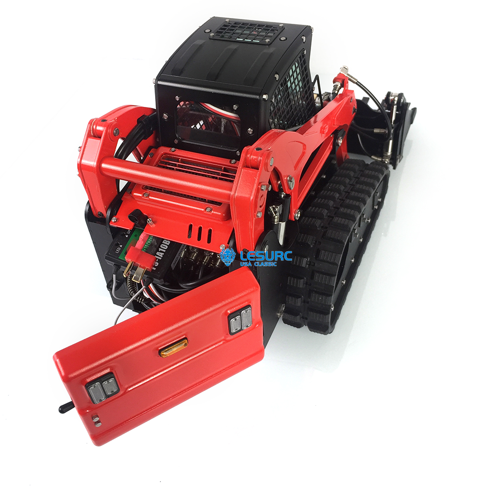 Sell out in seconds! LESU 1/14 Aoue-LT5 Metal Hydraulic Tracked Skid-Steer Loader Radio Controlled Loader Ready To Run Model Light System Charger Battery