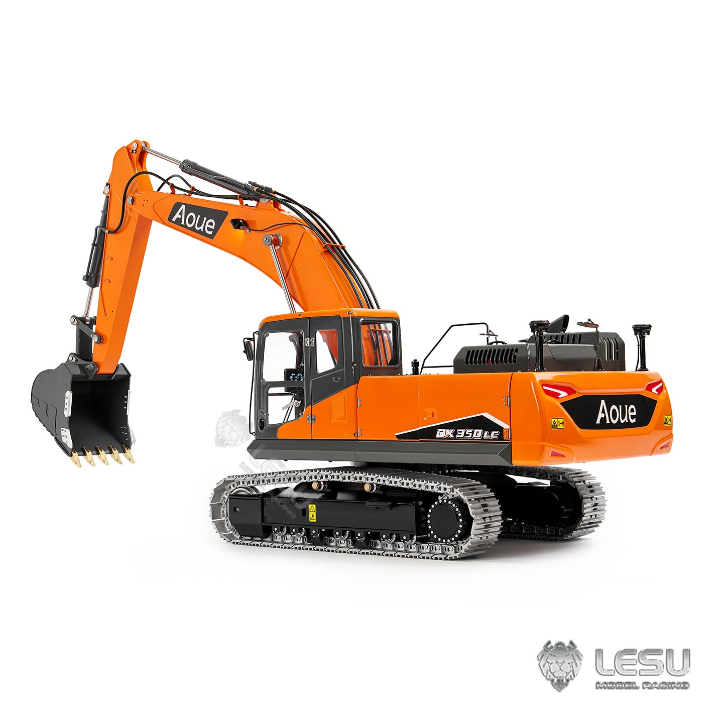 IN STOCK LESU 1/14 RC 90% Metal Hydraulic Digger Aoue DX350LC Remote Control Excavator Finished Model 3CH Valve Relief Valve 4MPA Pump