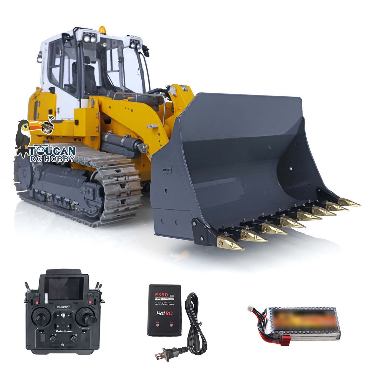 LESU Metal 1/14 RC Hydraulic Tracked Loader 636 Low Version With 2TH Reversing Valve Constructions Loaders Vehicle Model