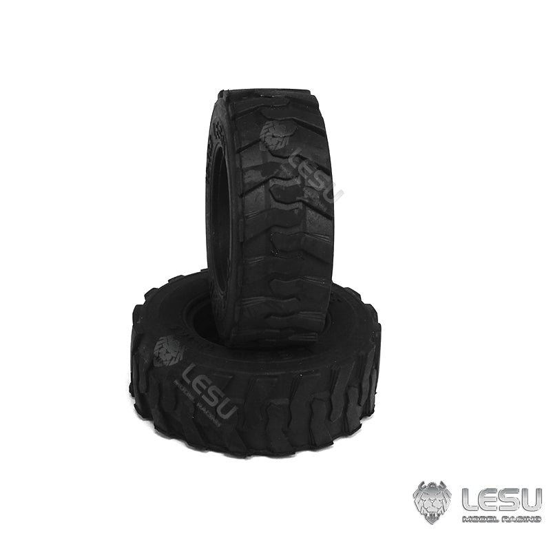 Rear Lights Wheel Hubs 2-in-1 System Rubber Tracks Wheel Tires for 1/14 LESU Skid Steer Loader B0008 A0008 Model Spare Parts